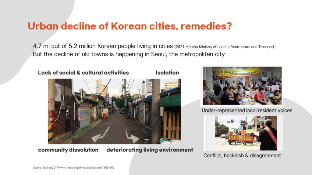 Urban decline of Korean cities, remedies?